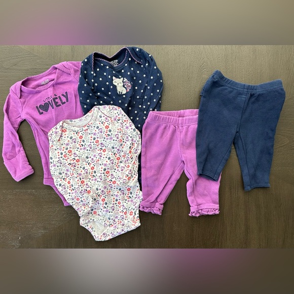 Adorable Girls Newborn Clothing Set by Just One You- Fox and Floral - Picture 1 of 7